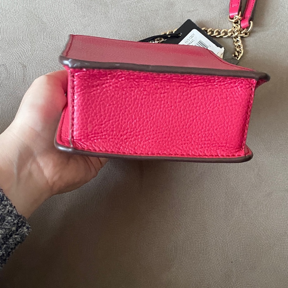 DKNY Fuchsia Crossbody Bag with Gold Accents - Picture 9 of 10